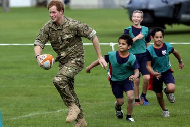 Le prince Harry sur le camp militaire de Linton, le 13 mai 2015