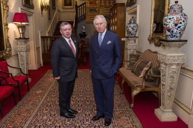 Le roi Abdallah II de Jordanie avec le prince Charles à Londres, le 4 janvier 2016