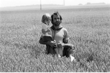 Michel Delpech et son fils Barthélémy, le 28 Juillet 1978