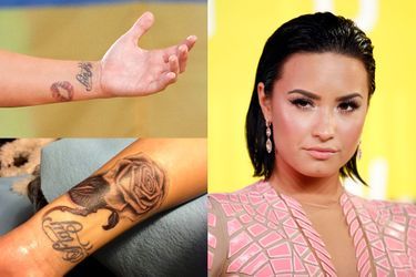 Demi Lovato ne supportait plus son tatouage qui représentait la bouche d&#039;une amie. La chanteuse a donc décidé de se faire tatouer une rose par-de...