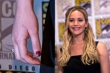 L&#039;actrice Jennifer Lawrence ne supporte plus son tatouage raté qui ressemble à &quot;O2H&quot; (au lieu de &quot;H2O&quot;) sur la main droite.
