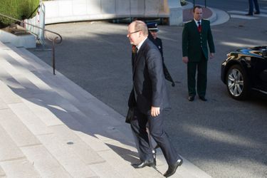 La princesse Charlène et le prince Albert II de Monaco, à Monaco le 7 avril 2015