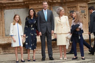 La famille royale espagnole à Palma de Majorque, le 21 avril 2019