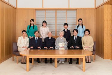 L'empereur Akihito du Japon et l'impératrice Michiko avec leur famille, le 3 décembre 2018