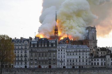 La cathédrale Notre-Dame de Paris en flammes, le 15 avril 2019.