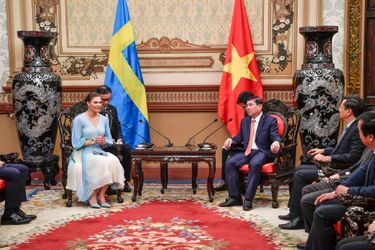 La princesse Victoria de Suède avec le maire d&#039;Hô Chi Minh-Ville, le 8 mai 2019