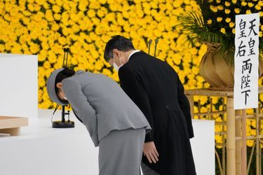 L'impératrice Masako et l'empereur Naruhito du Japon à Tokyo, le 15 août 2021