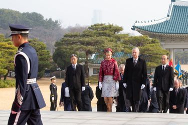 La reine Mathilde et le roi des Belges Philippe à Séoul en Corée du Sud, le 26 mars 2019