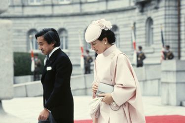 Le prince Akihito du Japon et la princesse Michiko, le 9 novembre 1983