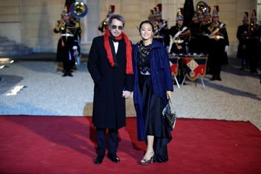 Jean-Michel Jarre et Gong Li à l'Elysée le 25 mars 2019