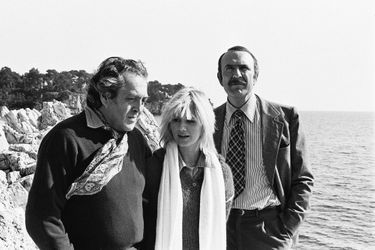 Georges Lautner, Miou Miou et Jean-Pierre Marielle, en 1976.