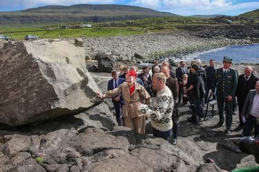 La reine Margrethe II de Danemark aux îles Féroé, le 15 juin 2016