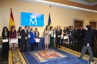 La reine Letizia d'Espagne à Madrid, le 8 avril 2019
