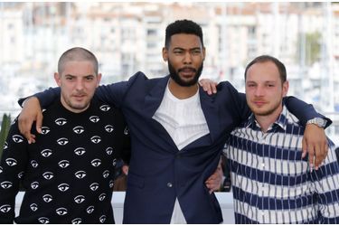 Damien Bonnard, Djibril Zonga et Alexis Manenti lors du photocall du film «Les Misérables» le 16 mai 2019