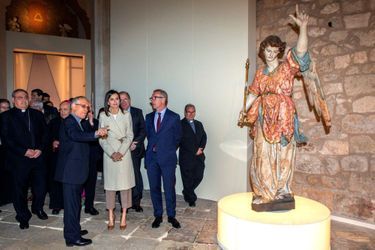 La reine Letizia d'Espagne à Lerma, le 11 avril 2019