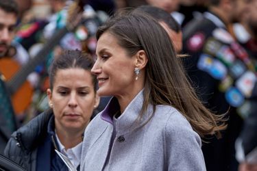 La reine Letizia d'Espagne à Alcalá de Henares, le 23 avril 2019