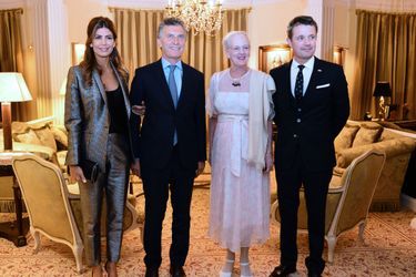 La reine Margrethe II et le prince Frederik de Danemark avec le couple présidentiel d&#039;Argentine à Buenos Aires, le 18 mars 2019