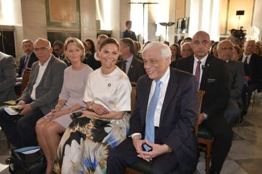 La princesse Victoria de Suède avec Prokopis Pavlopoulos à Athènes, le 2 mai 2019