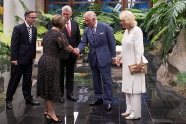 Le prince Charles et la duchesse de Cornouailles Camilla avec le couple présidentiel cubain à Cuba, le 25 mars 2019
