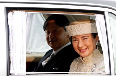 La princesse Masako et le prince Naruhito du Japon arrivent au Palais impérial à Tokyo, le 30 avril 2019