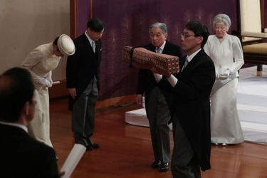 L&#039;empereur Akihito du Japon lors de la cérémonie de son abdication à Tokyo, le 30 avril 2019