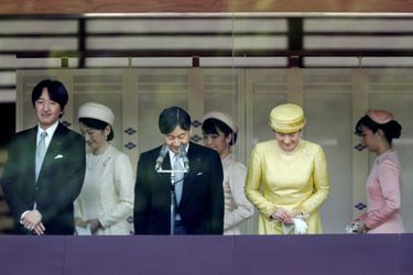 L&#039;empereur Naruhito du Japon et l&#039;impératrice Masako avec le prince Akishino et les princesses Kiko, Mako et Kako à Tokyo, le 4 mai 2019