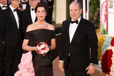 La princesse Caroline et le prince Albert au Bal de la Rose, au Sporting Monte-Carlo, le 30 mars 2019.