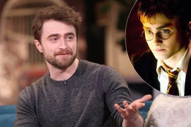Daniel Radcliffe en février 2019. Dans la bulle, dans «Harry Potter».