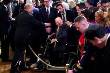 Sheldon Adelson à la Maison-Blanche, le 6 décembre 2018.