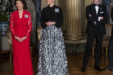 La reine Silvia, la princesse Victoria et le prince consort Daniel de Suède à Stockholm, le 14 mars 2019