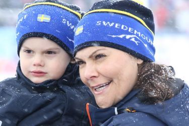 La princesse Victoria de Suède et le prince Oscar à Ostersund, le 17 mars 2019