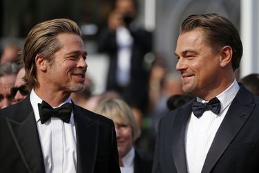 Brad Pitt et Leonardo DiCaprio lors de la montée des marches du film «Once Upon A Time In Hollywood» à Cannes le 21 mai 2019