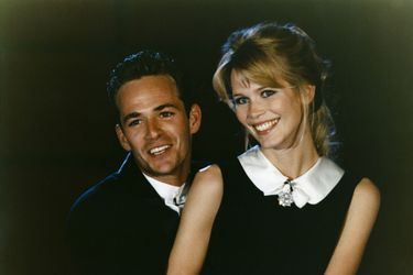 Luke Perry et Claudia Schiffer lors des World Music Awards à Monaco en 1995