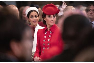 Meghan Markle et Kate Middleton au service religieux lors de la journée du Commonwealth à Londres