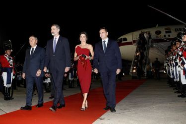 La reine Letizia et le roi Felipe VI d&#039;Espagne à leur arrivée à Cordoba, le 26 mars 2019