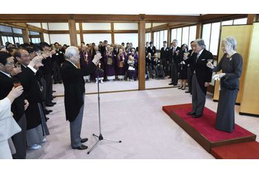 L'empereur Akihito et l'impératrice Michiko du Japon à Kyoto, le 25 mars 2019
