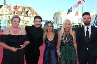 Alison Benson, Monika Bacardi, Sarah Jessica Parker, Andrea Iervolino et Fabien Constant au Festival de Deauville, le 6 septembre 2018