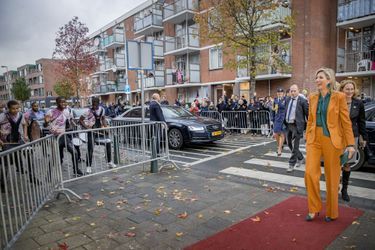 La reine Maxima des Pays-Bas accueillie en musique à La Haye, le 17 novembre 2016
