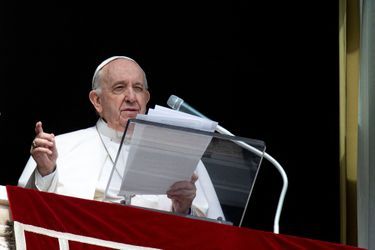 Le pape François lors de son angélus dominical, 13 mars 2022. 