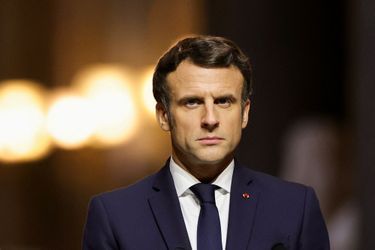 Emmanuel Macron lors du sommet de Versailles le 11 mars 2022.