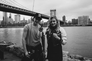 Brooklyn Beckham et Chloë Moretz à New York.