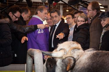 Nicolas Sarkozy sur le Salon de l'Agriculture, à Paris.