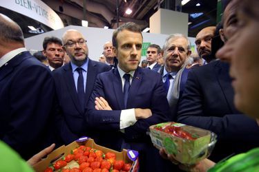 Emmanuel Macron au Salon de l&#039;agriculture. 