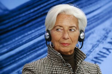 Christine Lagarde au forum économique mondial de Davos, jeudi.