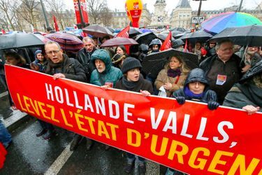 Manifestation à Paris contre l'état d'urgence, samedi 30 janvier.