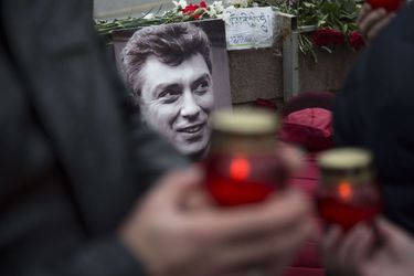 Mémorial de Boris Nemtsov à Moscou.