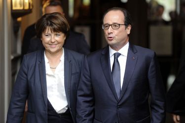 Martine Aubry et François Hollande à Lille en 2014