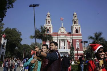 Selfie à New Delhi (Image d'illustration)