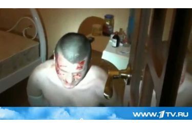 Adam Osmayev, sur une capture d'écran de la première chaîne russe. 