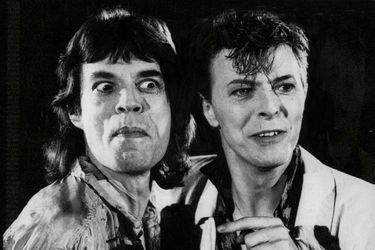 David Bowie et Mick Jagger dans les années 1980.